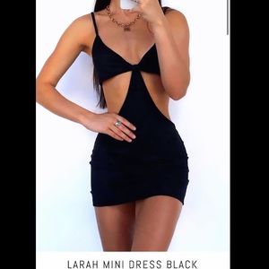 Larah cutout mini dress in black